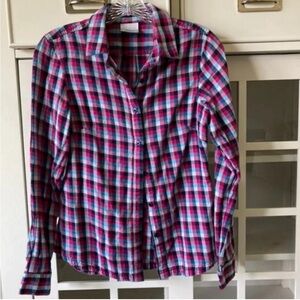 Columbia plaid button up